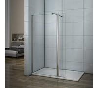 Aica parete per doccia 80cm walk-in con 40cm munito di paretina mobile e barra stabilizzatrice 90cm