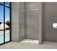 AICA Porta Doccia Scorrevole 120x195cm Nicchia Anticalcare Vetro temperato da 8 mm anti infortunistico