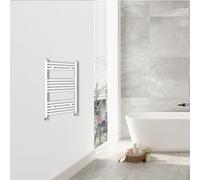 AICAIT Scaldasalviette Termoarredo Bagno in Acciaio al Carbonio 800x600mm Radiatore Termoarredo Idraulico Calorifero Termosifone Bianco