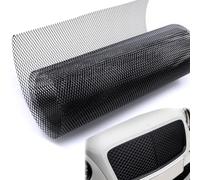 AICARS 40 ''×13 '' Griglia Auto Mesh Metal Mesh 101x33cm Nero Verniciato Lega di Alluminio Espansa Lamiera di Metallo con 6x12mm Foro Rombico Inserto Paraurti