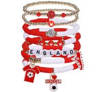 AICase Braccialetti a tema Panini FIFA World Cup 2026 per Tifoso di calcio | Braccialetti a tema Coppa del Mondo di calcio per tifosi e mamme elastici con perline per partite,compleanni e feste_01