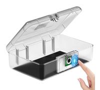 AICase Cassaforte con riconoscimento biometrico delle impronte digitali per viaggi e casa, cassetta di sicurezza portatile con impronte digitali e codice Morse, cassaforte, cassaforte, cassetta di