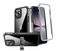 AICase iPhone 13 pro 360 anteriore e posteriore protezione caso paraurti con costruito in vetro protezione dello schermo e cavalletto fai da te