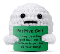 AICase Regali da golf Accessori divertenti positivi palla da golf all'uncinetto idee regalo, pepite di supporto emotivo per uomini donne golfisti torneo papà mamma festa del papà Natale Pasqua