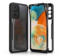 AICEK Compatibile con Samsung Galaxy A23 4G / 5G Cover, 360 Gradi Full Body Custodia per Samsung A23 4G / 5G Bumper Case Cover e Pellicola Schermo Protettivo Screen Protector Antiurto Nero