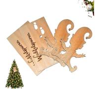 Aicerous® 2 stencil per gnomi, impronte di gnomo, accessori per porta gnomo, gnomo di Natale, elfo, accessori per finestre