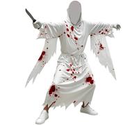 Aicerous 2026 New Costume Halloween Scream, Vestito Ghostface, completo di maschera, pugnale di plastica e guanti