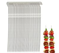 Aicerous® 30 Sticks 38cm Spiedini Piatti per Griglia, Spiedini per Barbecue, Spiedini per Shish Kebab in Acciaio Inossidabile, adatti per fornelli sospesi e griglie per barbecue (Per fornelli sospesi)