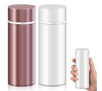 Aicharynic 2 bottiglie d'acqua in acciaio inox, 120 ml, mini borraccia in acciaio inox, portatile, piccola bottiglia termica isolata, per attività all'aperto, lavoro, scuola