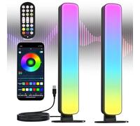 Aicharynic 2 pezzi RGB LED Lightbar - TV retroilluminazione con app e controllo remoto, sincronizzazione musicale, dimmerabili per PC da gioco, monitor e decorazione della stanza - Illuminazione
