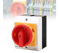 Aicharynic Interruttore principale, 16 A, 3 poli, interruttore rotativo IP65, interruttore di riparazione con alloggiamento, separazione dell'alimentazione per collegare interruttori e scollegare