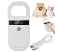 Aicharynic Lettore di chip per animali domestici,bianco,lettore di microchip per cani/gatti,lettore di microchip per animali domestici,scansione microchip per cani,scanner per animali domestici
