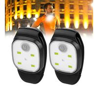 Aicharynic Luce lampeggiante a LED, luce di sicurezza, 2 pezzi, lampeggiante, per la scuola, per zaini, per cani, alpinisti