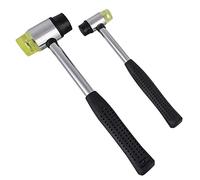 Aicharynic Martello delicato, martello in gomma a doppia testa, 22 mm + 30 mm, martello in plastica, manico in acciaio con manico antiscivolo per legno, plastica, pelle e artigianato