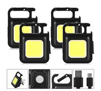 Aicharynic Mini LED lampada da lavoro, 4 pezzi, luci di ispezione, lampada da lavoro ricaricabile, torcia portatile impermeabile, luce meccanica per campeggio riparazione emergenza