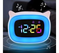 Aicharynic Sveglia Digitale per Bambini con Luce, Ragazze, Ragazzi - Funzione Snooze, Luce Notturna, 18 Suonerie, Modalità 12/24 Ore