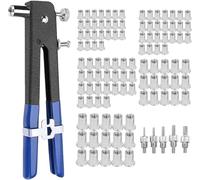 aichilra Rivettatrice Manuale Professionale, Kit rivettatrice 110pz per Rivetti Inserti filettati filetti Pinza M3 M4 M5 M6 M8, Pistola per Rivetti Inserti per Riparazione Auto Rimorchi Mobili