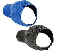 Beira, berretto da baseball con coda di cavallo, da donna, senza schienale - Blu - M