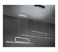 AICK SOSPENSIONE MODERNA LED 38W LUCE 3000K NERO O ALLUMINIO DIMMERABILE LARGHEZZA CM 110