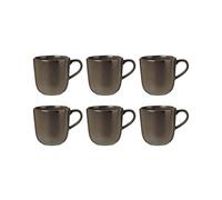 AIDA RAW - Cofanetto Mug 20 CL - 6 PC - METALLIC BROWN