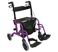 Aidapt Duo Deluxe rollator and Transit Chair in one, viola, purple