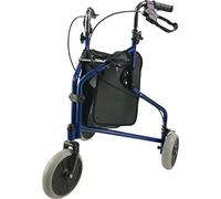 Aidapt Walker a tre ruote con borsa in blu