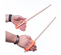 AIDBONES Supporto Assistenziale (Pack da 2) Corallo 16 cm - Aiuto alla Presa per Posate, Rasoi e Penne - Impugnatura Ergonomica per Giovani e Adulti, Atassia e Tremori