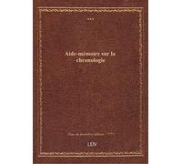 Aide-mémoire sur la chronologie