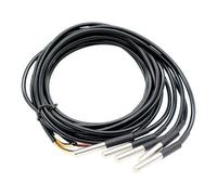 Aideepen 5 pezzi Sonda di Temperatura, Digitale Sensore di Temperatura con Cavo da 5 Metro Impermeabile, Compatibile con Arduino e Raspberry Pi, Compatibile con Shelly incluso e-book