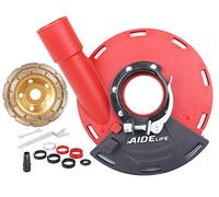 Aidelife cuffia di aspirazione universale per smerigliatrice angolare 115/125mm + mola a tazza diamantata 125 mm