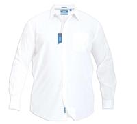 Aiden - D555 Camicia Classica A Maniche Lunghe Bianco Taglia 2XL - 10XL
