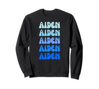 Aiden Retro Name Stack Design Felpa