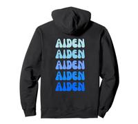 Aiden Retro Name Stack Design Felpa con Cappuccio