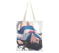 aidingzhi Anime Studente Ragazza Bellezza Borsa di Tela Robusta Tela Borse Della Spesa Per La Generi Alimentari E Il Mercato degli Agricoltori 40,6 x 38,1 cm Scuola Essenziale