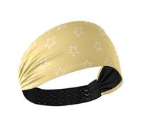 aidingzhi Astratto a forma di stelle disegnate linee audaci gialle di raffreddamento morbide fasce per le donne fasce elastiche per il sudore per la testa per la corsa ciclismo yoga yoga