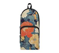 aidingzhi Astuccio colorato in nylon con 3 scomparti per matite e matite multifunzione con cerniera a rete per cancelleria per il college