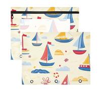 aidingzhi Astuccio con cerniera, in plastica, per lettere formato A4, confezione da 2 pezzi, per studenti e aule