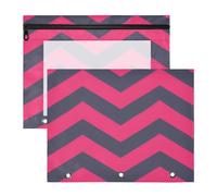 aidingzhi Astuccio per matite in plastica trasparente per lettere A4, confezione da 2 pezzi, per studenti e oggetti artistici, geometrico, magenta, grigio