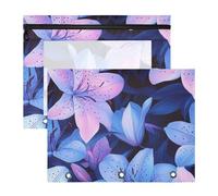 aidingzhi Astuccio robusto portapenne per lettere formato A4, confezione da 2 pezzi, per insegnanti, classe, gigli, colore neon luminoso