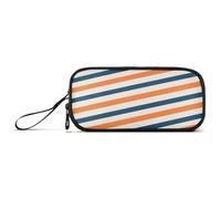 aidingzhi Astuccio scolastico in nylon arancione blu beige Stirpe grande capacità astuccio scuola cancelleria per ragazzi elementari adolescenti