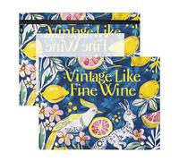 aidingzhi Astuccio trasparente con 3 anelli per raccoglitori a 3 anelli, confezione da 2 pezzi, per insegnanti, classe, vintage, stile Henri, con animali e frutti colorati