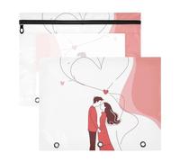 aidingzhi Astuccio trasparente con finestra per lettere A4, confezione da 2 pezzi, per studenti, forniture artistiche per San Valentino, amanti della linea semplice