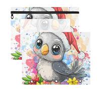 aidingzhi Astuccio trasparente portapenne per lettere formato A4, confezione da 2 pezzi, per insegnanti, studenti, insegnanti, carino, pappagallo grigio africano