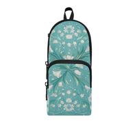 aidingzhi Astuccio vintage con mughetto della valle in nylon a 3 scomparti, per la scuola, multiuso ed estetico, organizer per cancelleria per forniture scolastiche