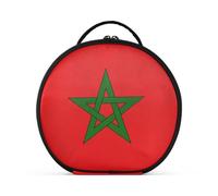 aidingzhi Beauty case verticale verticale con bandiera del Marocco nazionale marocchina, elegante, grande, con divisori regolabili, 27,9 cm