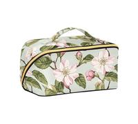 aidingzhi Beauty Spring Flowers Retro Cosmetic Bag con divisori Leggero Grande Make Up Bag Accessori da Viaggio