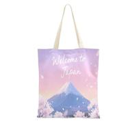 aidingzhi Benvenuti In Giappone Paesaggio Cultura Tote Bags Tela Riutilizzabile Borse Della Spesa Per Generi Alimentari Mercato Dell'agricoltura 16 "x15" scuola essenziale