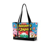 aidingzhi Benvenuti In Giappone Scenery Culture Robusta borsa per laptop per le donne 14 con cerniera tote bag per infermiera lavoro con pranzo