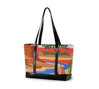 aidingzhi Benvenuti nel Regno Unito Scenery Culture Borsa portatile in tela per laptop con cerniera tote da viaggio per lavoro con