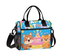 aidingzhi Birthday s Cartoon Colorful Lunch Box Donne con Manici Grande Lunchbox con Tracolla Donna Università M